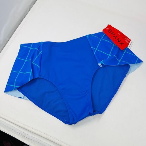 NEW! Spanx Swim Bottoms Bikini Trim Coverage Shapewear Beach Resort Blue - 8 - Picture 5 of 5